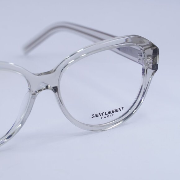 Saint Laurent SL411 004 Eyeglasses Transparent 57mm Square Frame - Picture 5 of 11